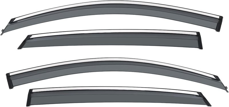 Vesul Tape on Rain Guards Compatible with Honda Accord 2023-2026 LX EX-L Sport Touring Vent Visor Window Deflector Shield Cover Sun Vent Shade with 304 Stainless Steel Trim - Image 2